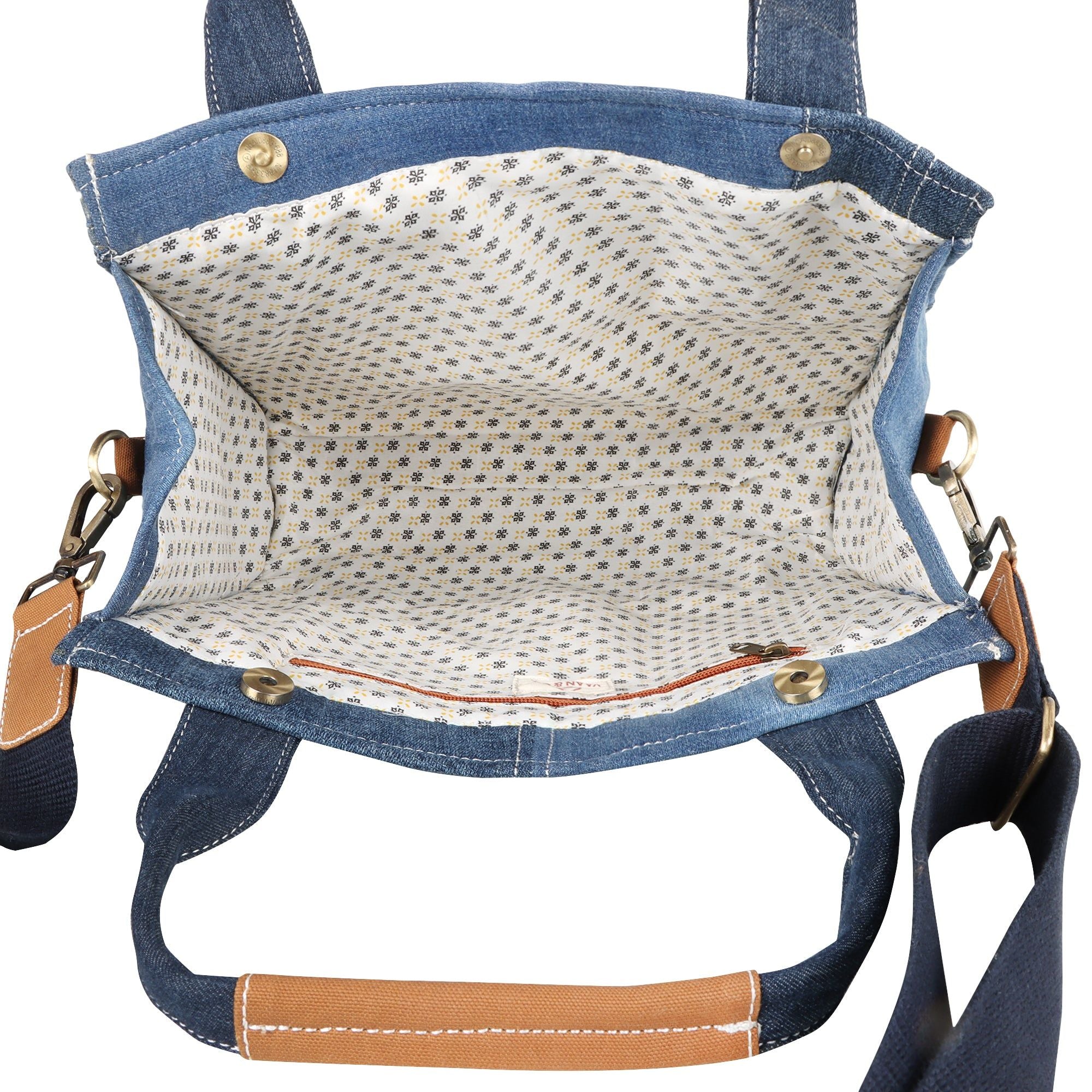 Helly Denim Crossbody w/Handles - Upcycled - BagNook