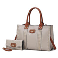 Load image into Gallery viewer, (taupe)Davina Tote Set w/wallet her Crossover Womens Purse by Mia K - BagNook
