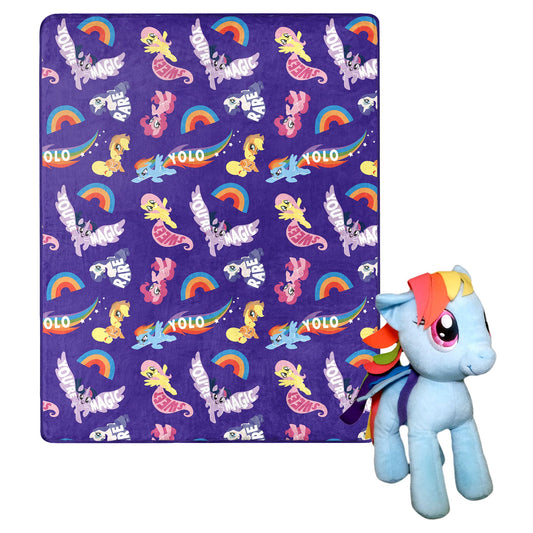 LITTLE PONY - RAINBOW DASH Throw Blanket & Hugger Set - BagNook