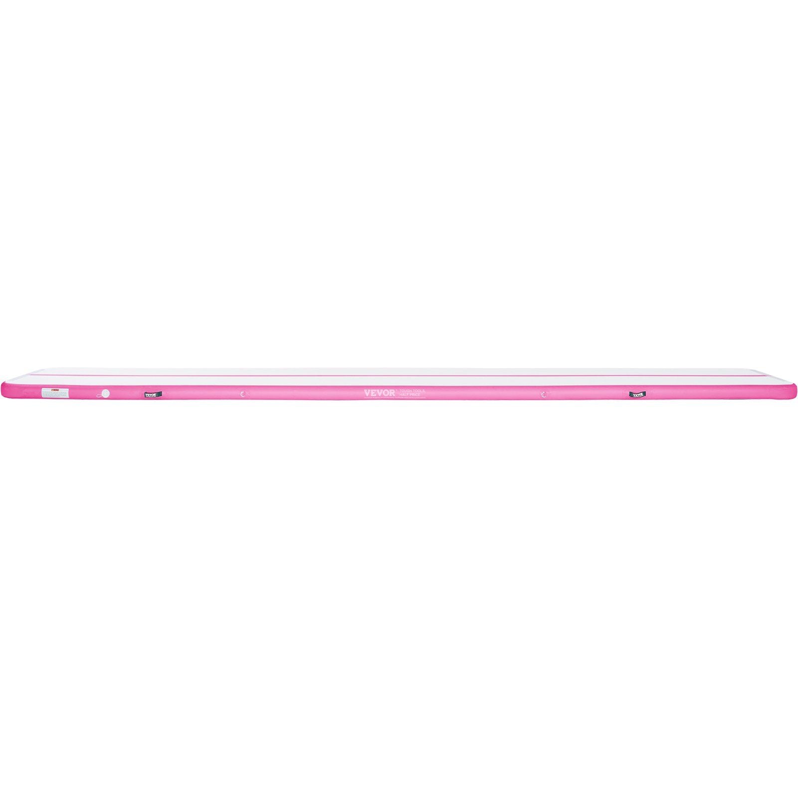 VEVOR Gymnastics Inflatable Air Mat, 4" Thick, 20ft Pink - BagNook