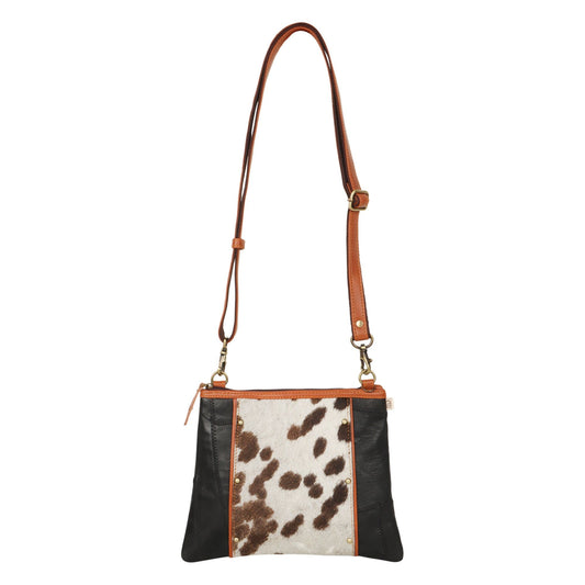 Noa Angled Crossbody Bag - Hairon - Upcycled Leather - BagNook