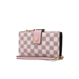 (pink)Solene Circular Print Wristlet Wallet by Mia K - BagNook