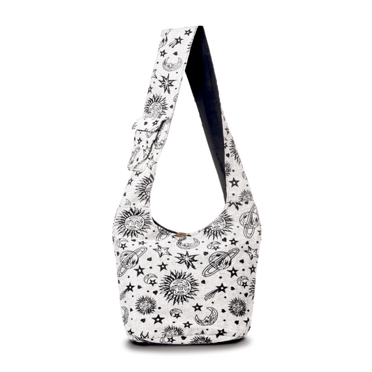 Kathmandu Collection | Celestial Print Crossbody/Hobo Bag - BagNook