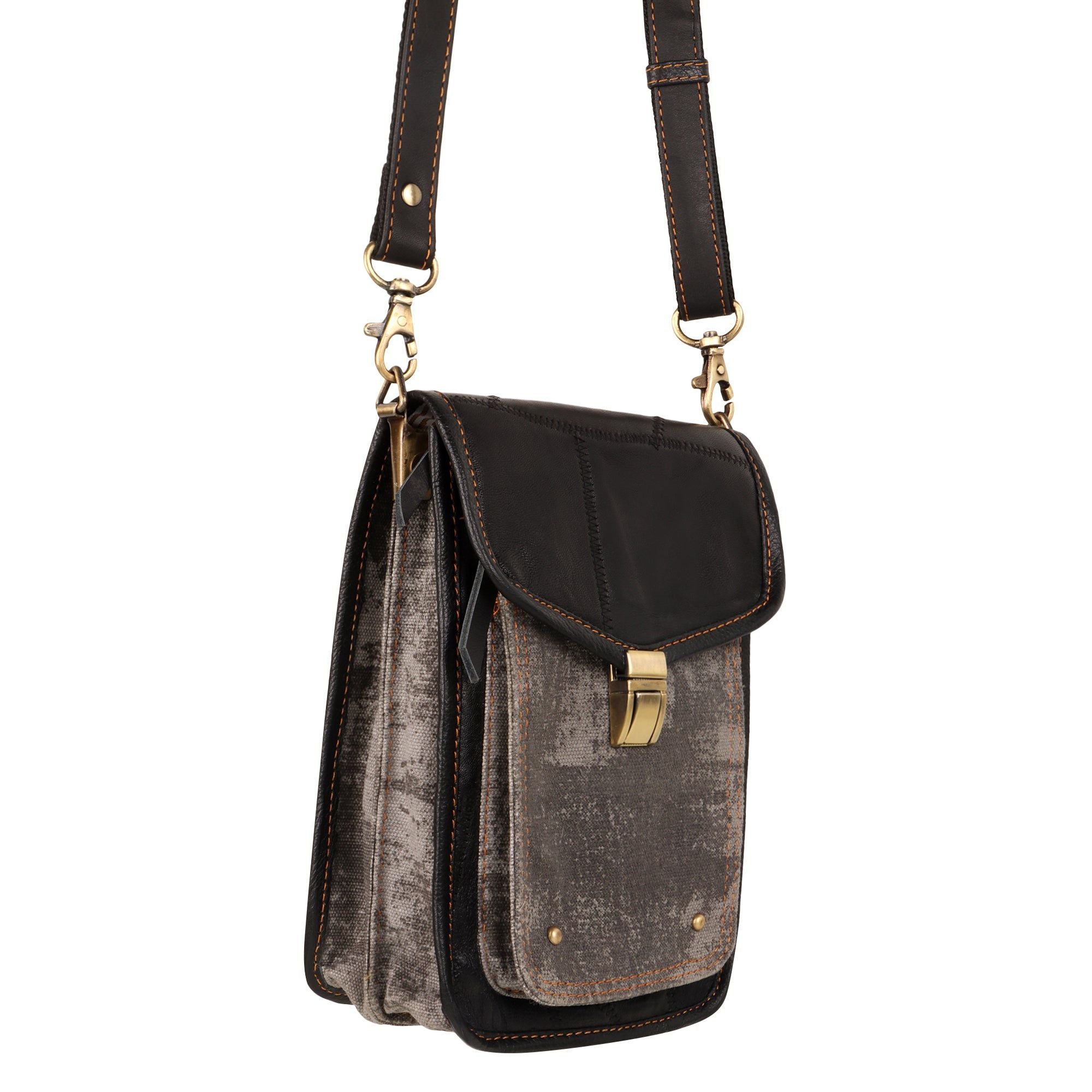 Harley Black Crossbody - Upcycled - BagNook