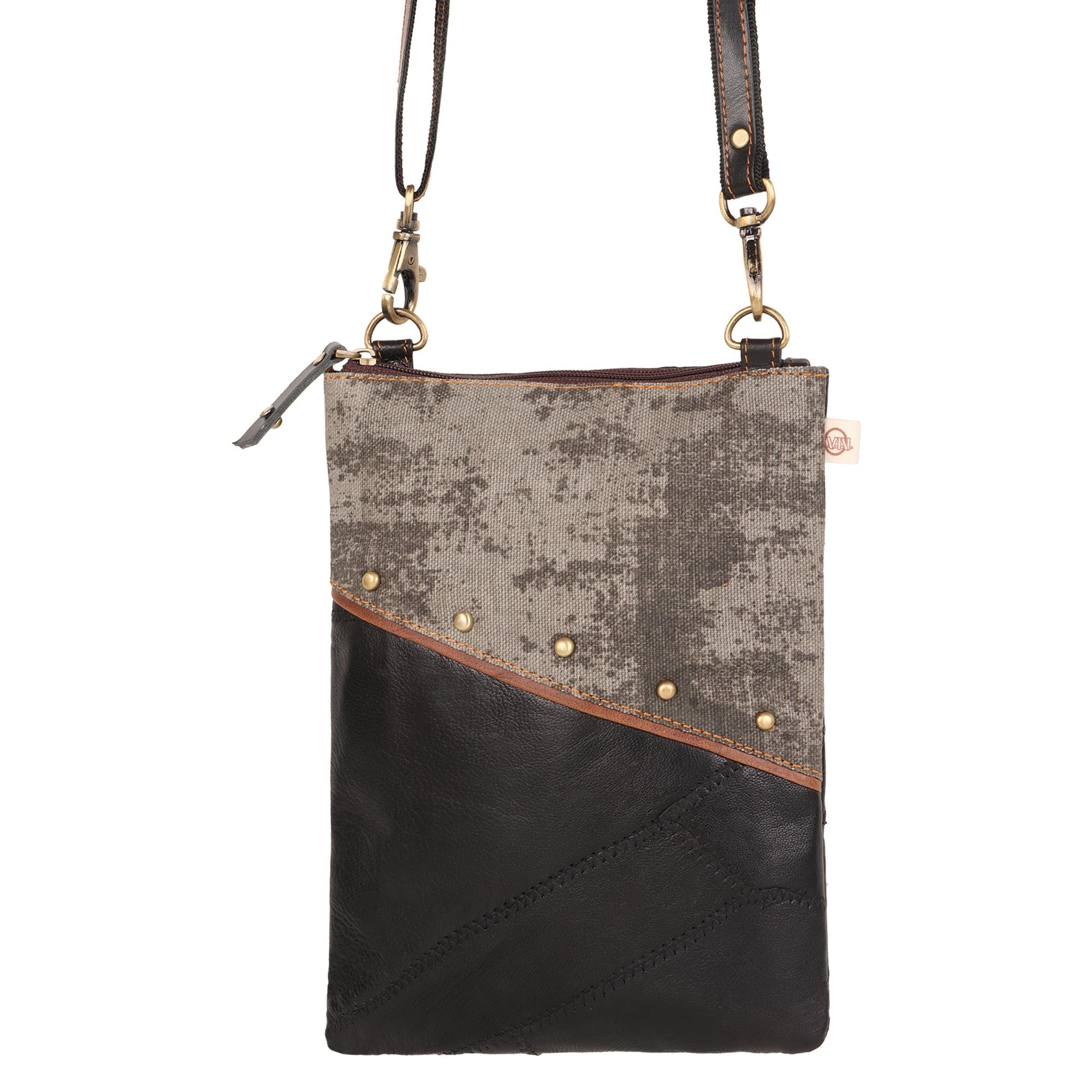 Madison Black Brisk Crossbody - Upcycled - BagNook