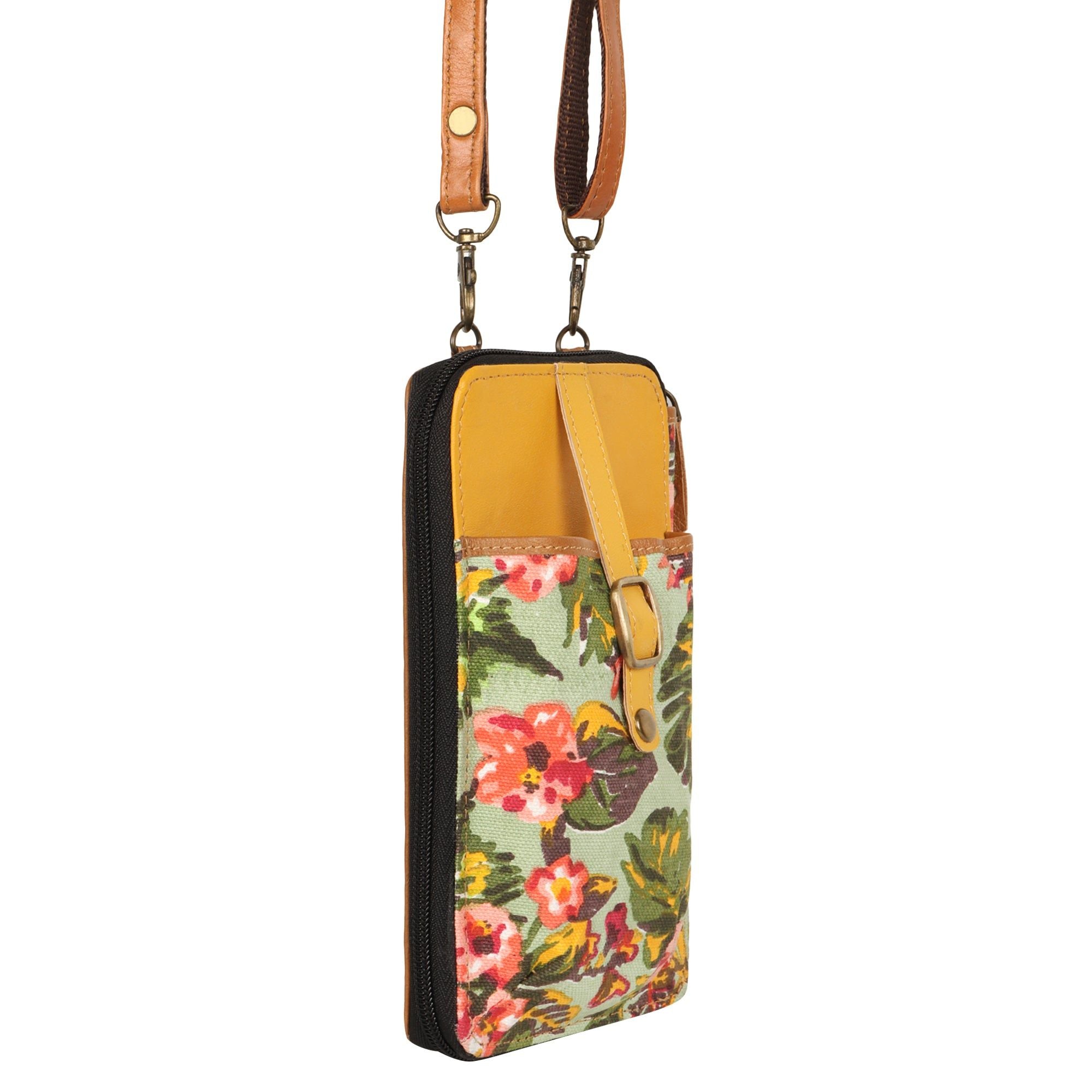 Laguna Prism Cellphone Crossbody - Upcycled Leather - BagNook