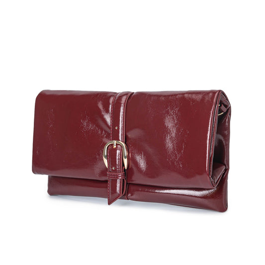 (wine)Koumei Wristlet Purse Envelope Snap by Mia K - BagNook