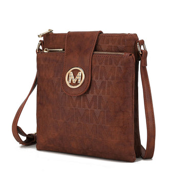 (camel)Marietta M Signature Crossbody Bag by Mia K - BagNook