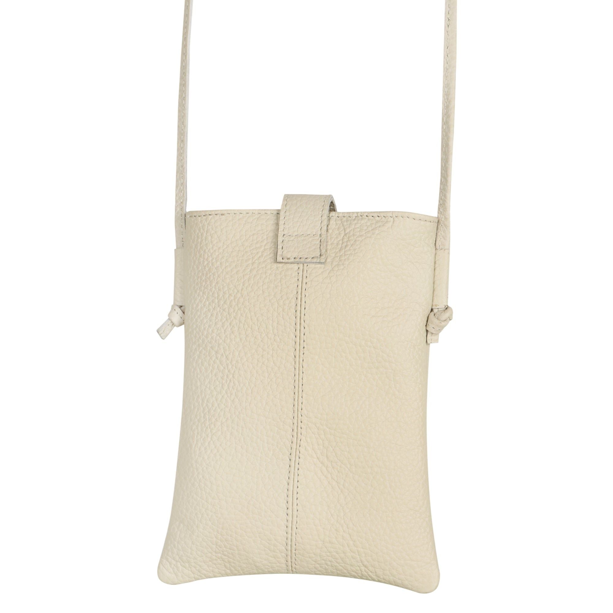 Jennie Small Crossbody w/Slim Strap - Cream White - BagNook