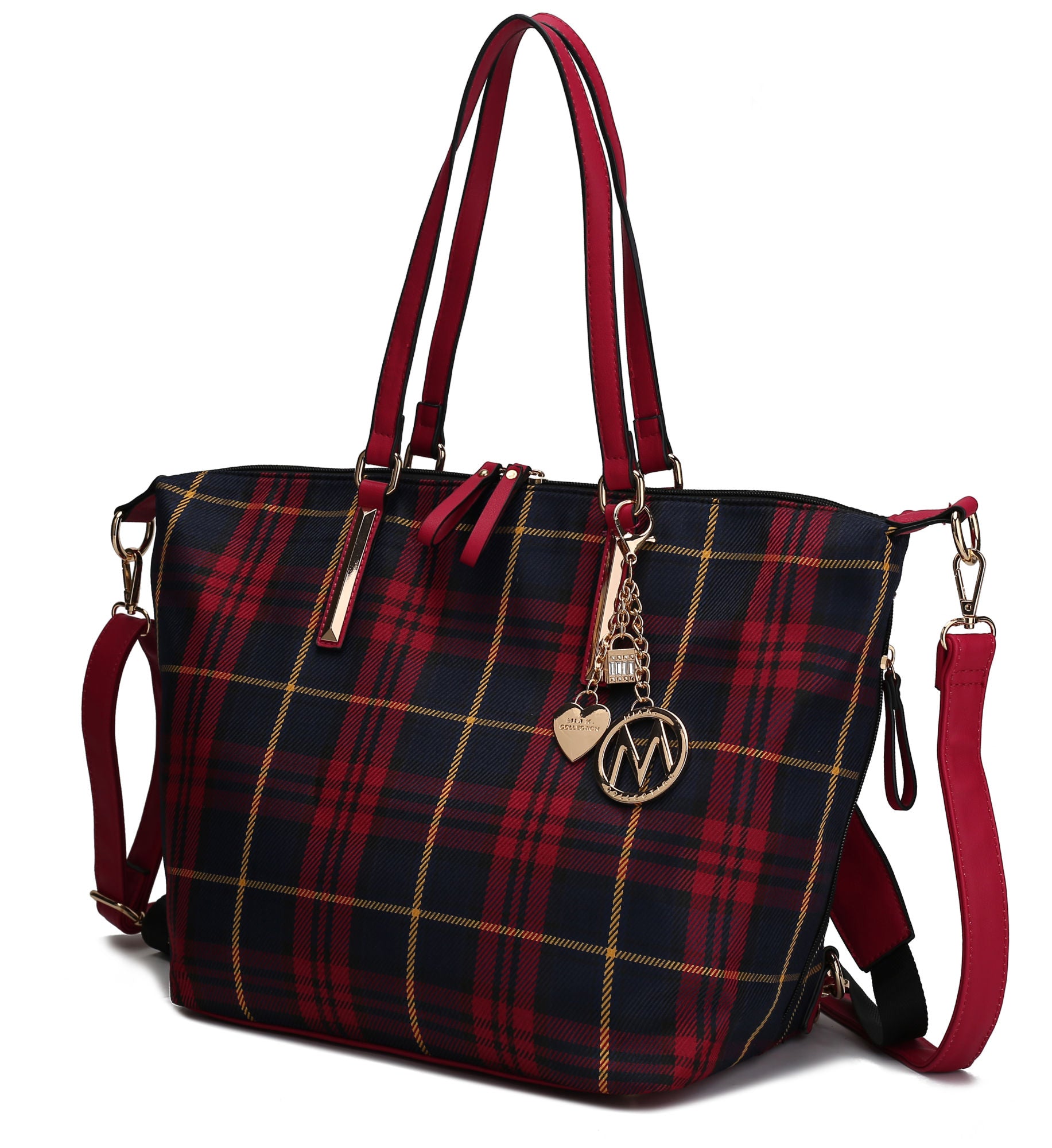 (red fuchsia)Layla Tote/Backpack Women by Mia k - BagNook
