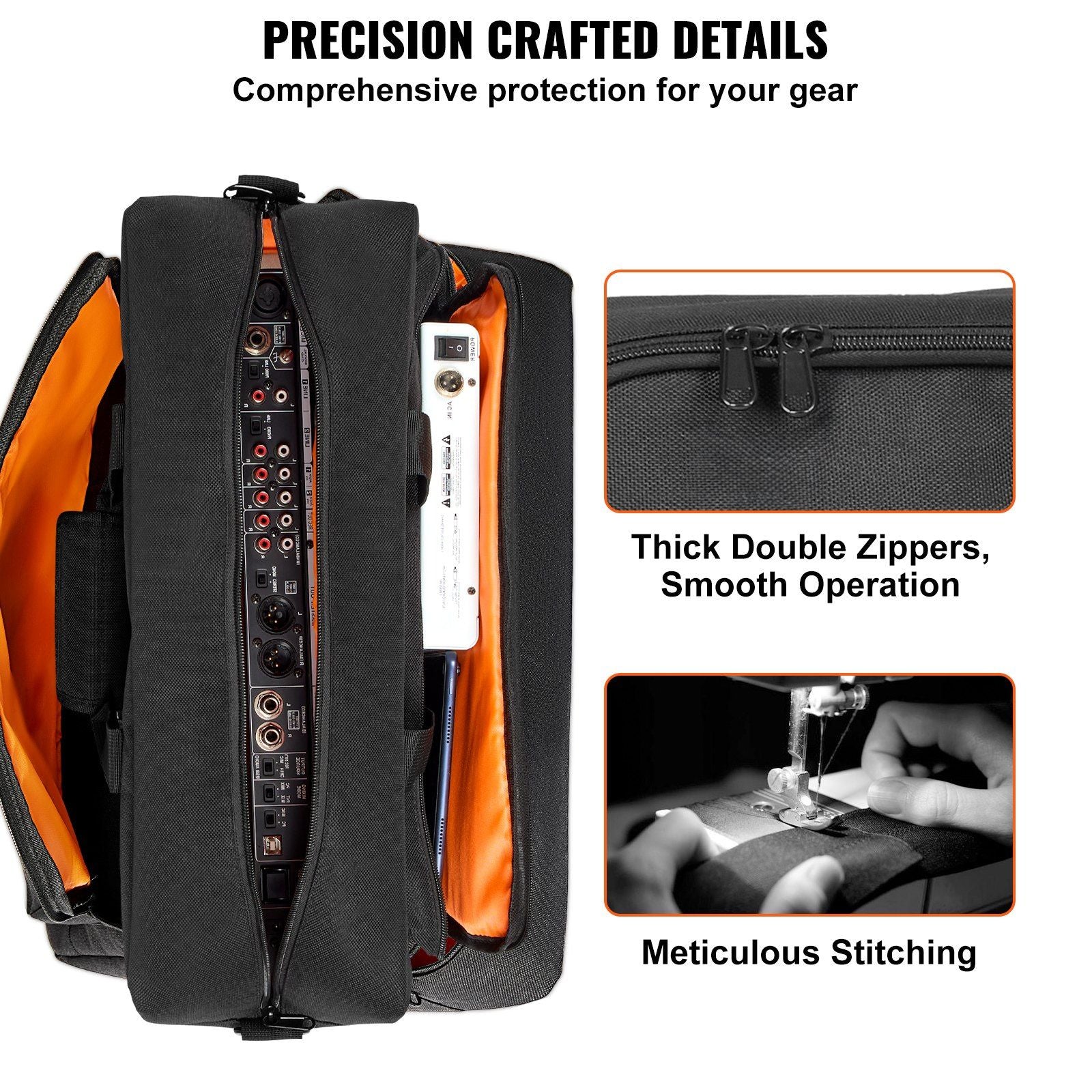Padded DJ Mixer Controller Bag, w/Shoulder Strap (19.29x8.66x15.34) - BagNook