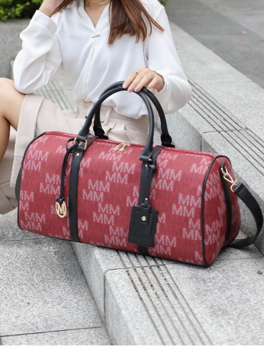 (burgundy)Jovani Duffel Weekender by Mia k - BagNook