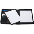 Load image into Gallery viewer, The Executive Faux Leather Binder Padfolio with Removeable 1" Ring- Black - BagNook
