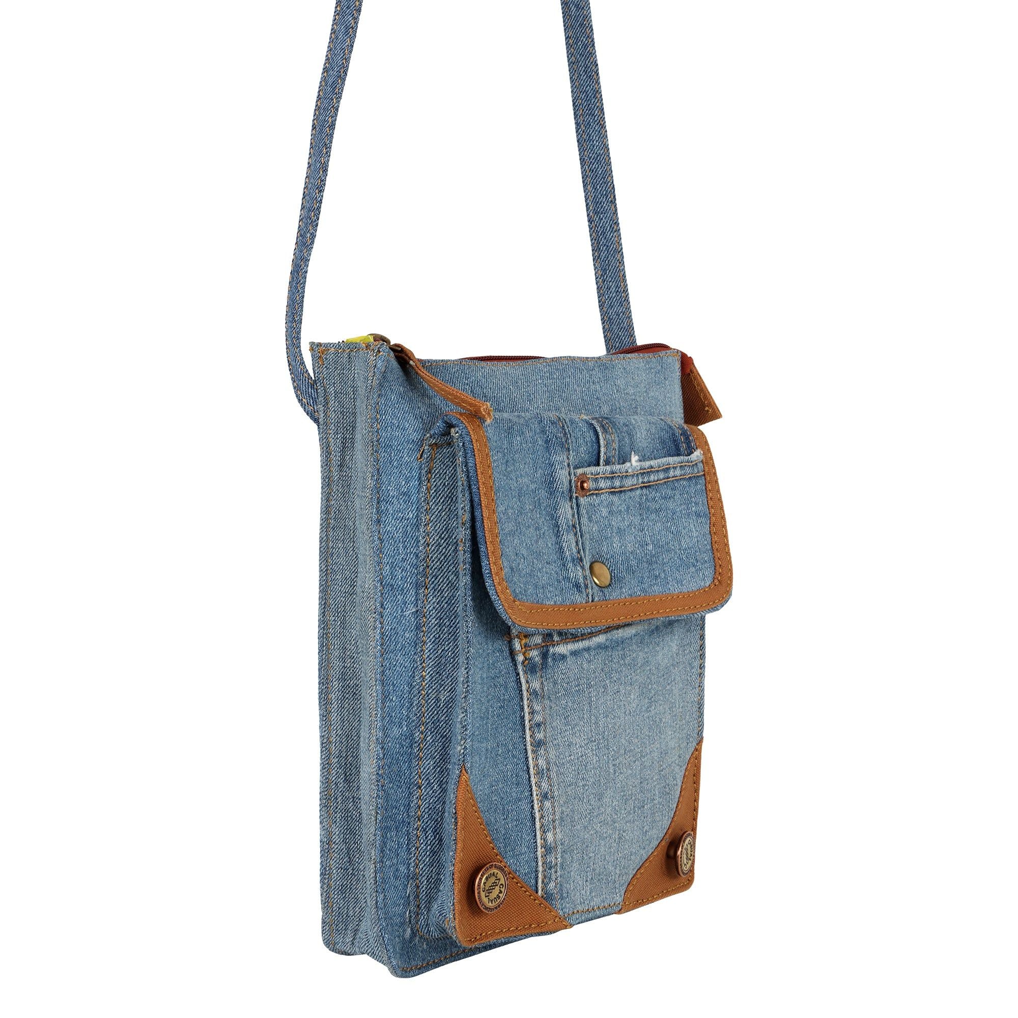 Upcycled Fashion - Cute Denim Crossbody - bagNook