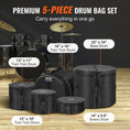 Load image into Gallery viewer, 5-Piece Padded Drum Bag Set - w/Detachable Shoulder Strap - BagNook
