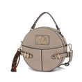 Load image into Gallery viewer, (taupe)Gayle Crossbody Round Handbag Purse by Mia k. - BagNook
