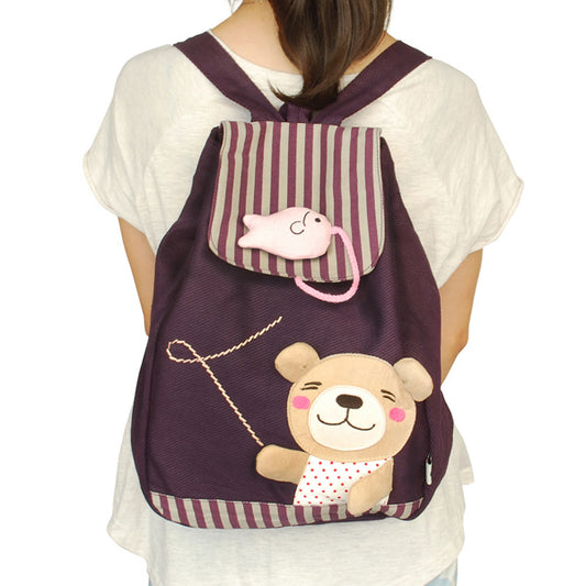 Happy School Day Fabric Art School Daypack - BagNook