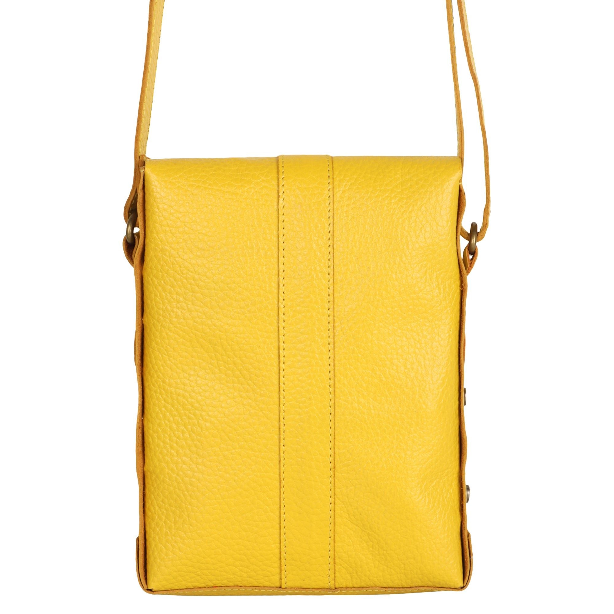 Jane Long Crossbody w/Top Flap & Tassel - Canary Yellow - BagNook