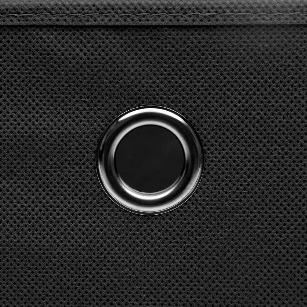 Storage Boxes with Covers 4 pcs 11x11x11in - Black - BagNook