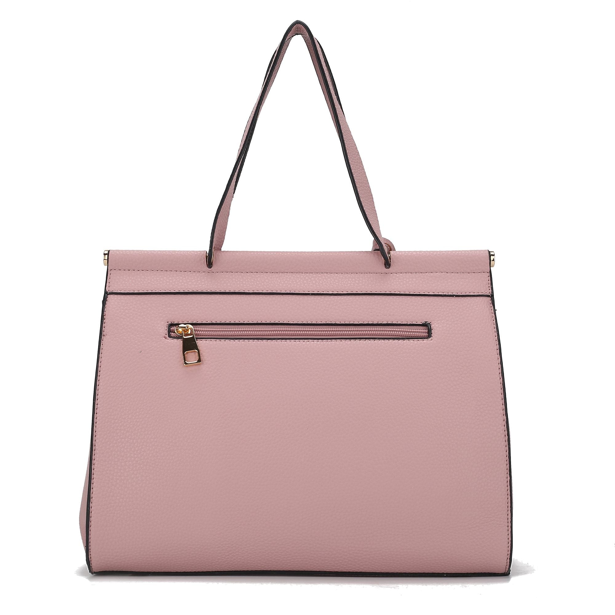 (mauve)Shelby Satchel Handbag with Wallet by Mia k - BagNook