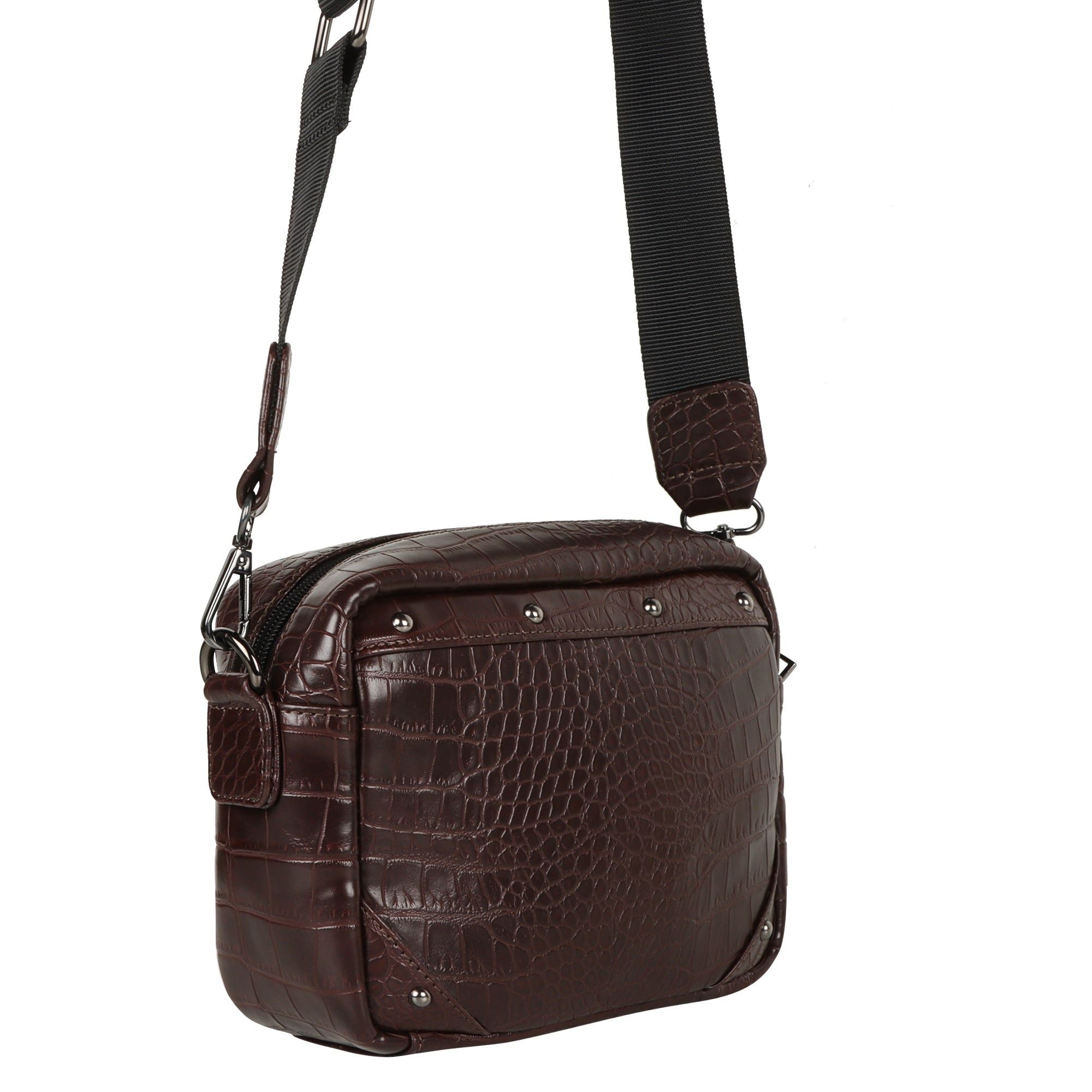 Katy Croc Print Camera Bag - Upcycled - BagNook