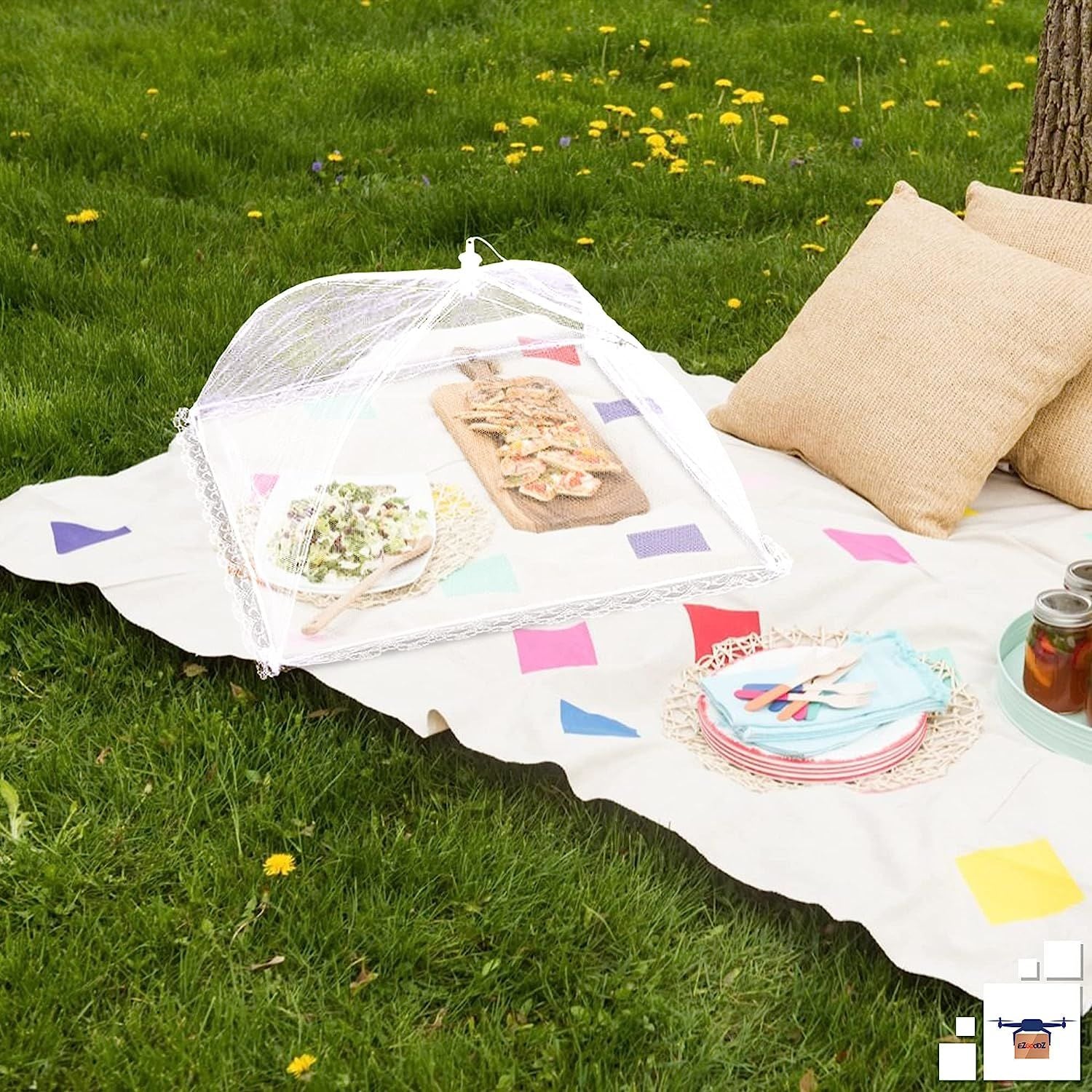 6 Nylon Collapsible Mesh Food Covers - BagNook