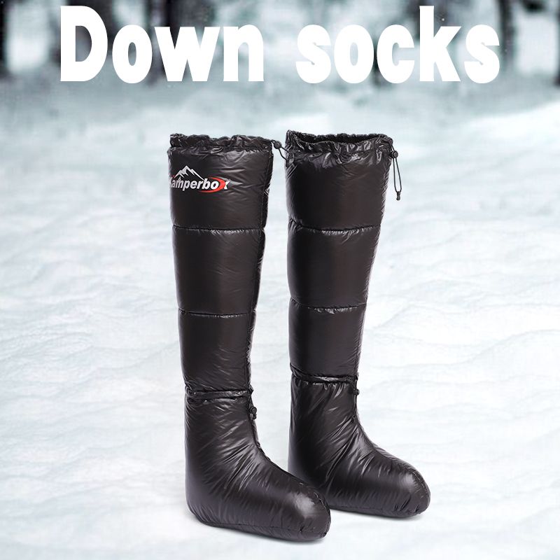 (black)Kamperbox Camping Down Socks/Boots - BagNook