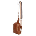 Load image into Gallery viewer, Tour Sling backpack w/ Front Pocket - Classic Brown - Upcycled - BagNook
