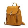 Load image into Gallery viewer, (yellow)Xandria V-Leather Backpack by Mia K - BagNook
