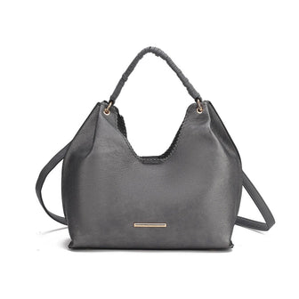 (pewter)Gara Versatile Shoulder Handbag by Mia K - BagNook