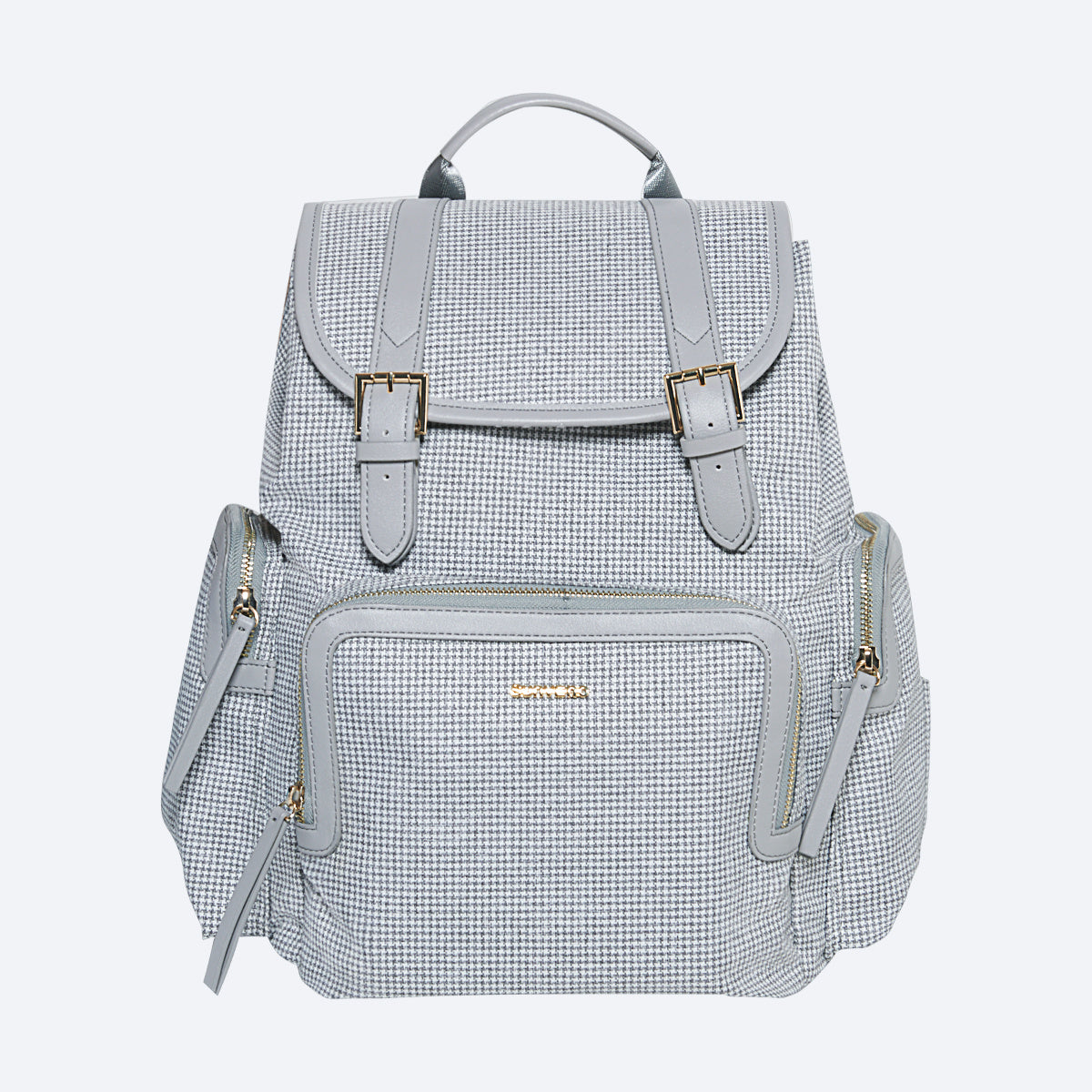 (grey)Tweed Like Diaper Backpack - BagNook