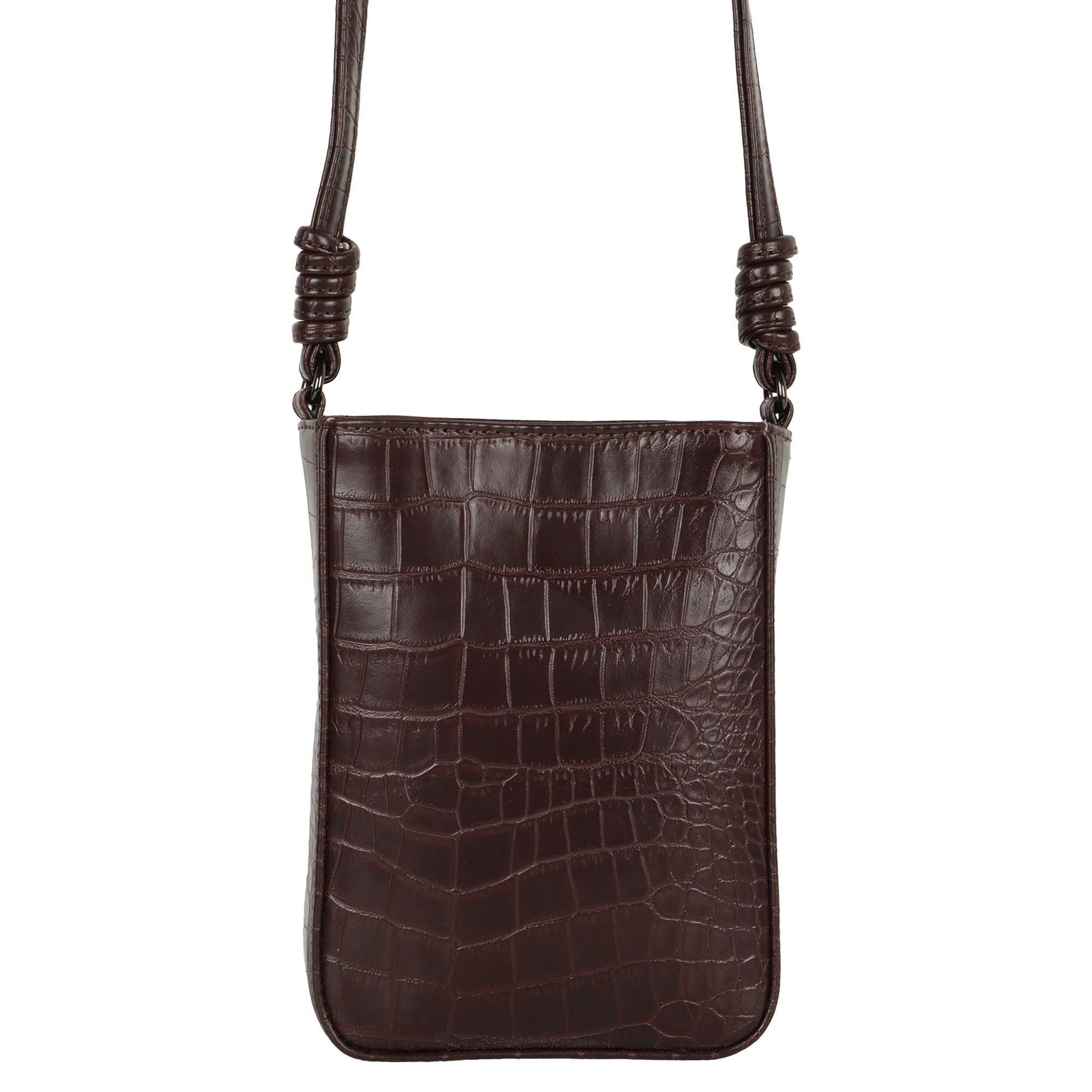 Katy Croc Print Bucket Bag - Upcycled - BagNook