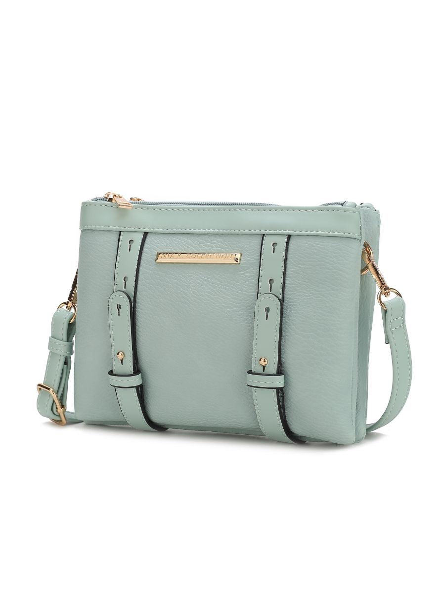 (seafoam)Elsie Multi Compartment Crossbody Bag by Mia k - BagNook