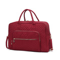 Load image into Gallery viewer, (wine)Jayla Solid Quilted Cotton Duffel Bag by Mia K - BagNook
