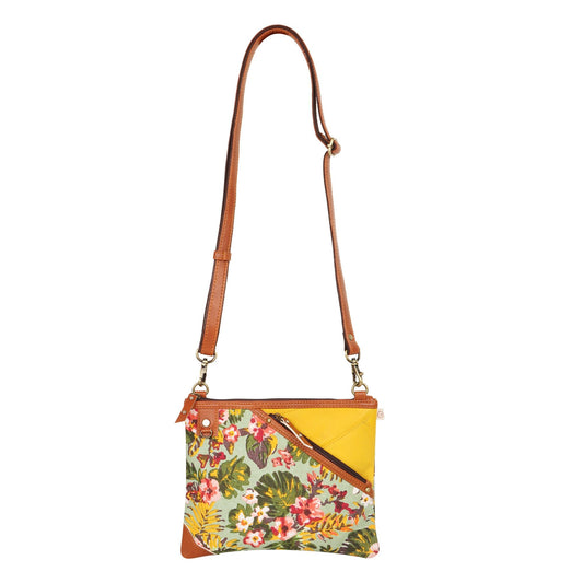 Grayson Wide Crossbody Bag w/ Pocket - Summer Jungle - BagNook