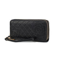 Load image into Gallery viewer, (black)Honey Leather Flower Embossed Wallet by Mia K - BagNook
