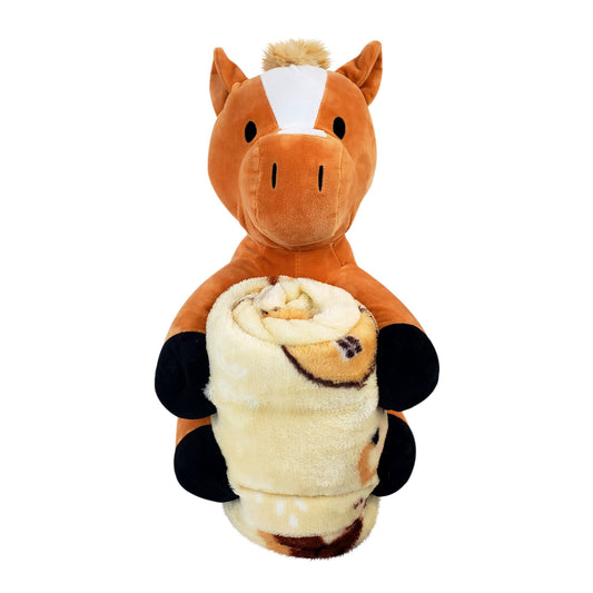 Rollee Pollee Farm Horses - Throw Blanket & Hugger Set - BagNook