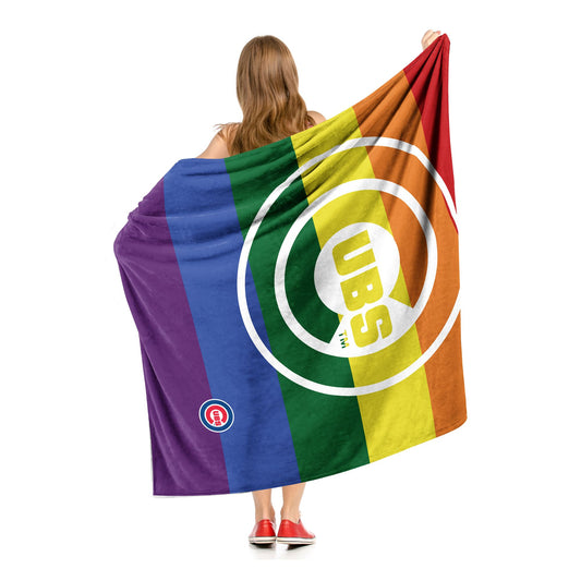 PRIDE SERIES - CUBS - Silk Touch Sherpa Throw Blanket - BagNook