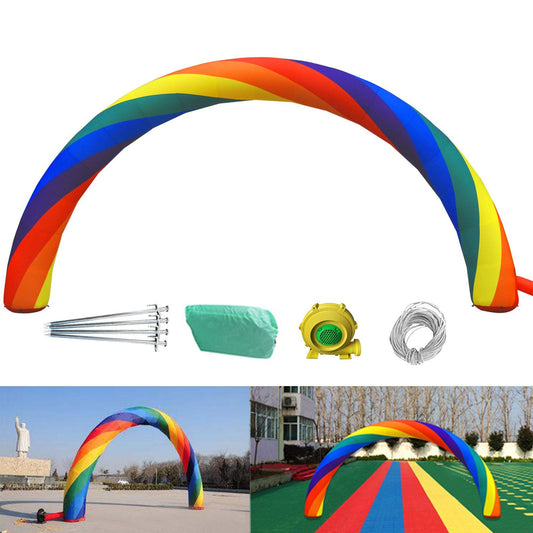 VEVOR Inflatable Rainbow Arch 26ftx10ft 110W w/Blower - BagNook