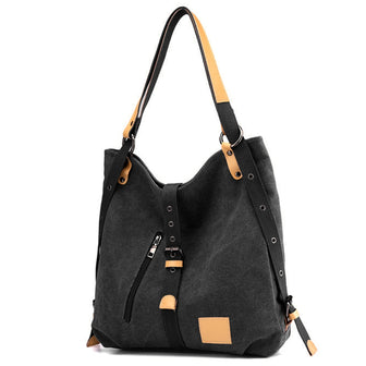 (black)Canvas Tote / Backpack - BagNook