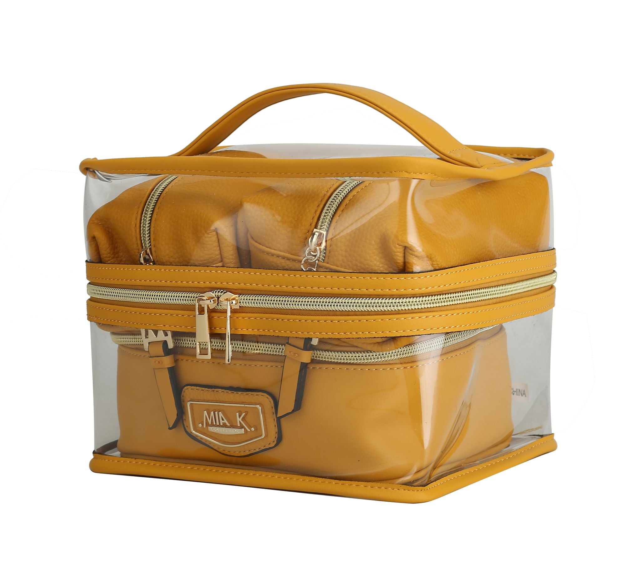 (mustard)Emma Cosmetic 4pc Set by MiaK - BagNook
