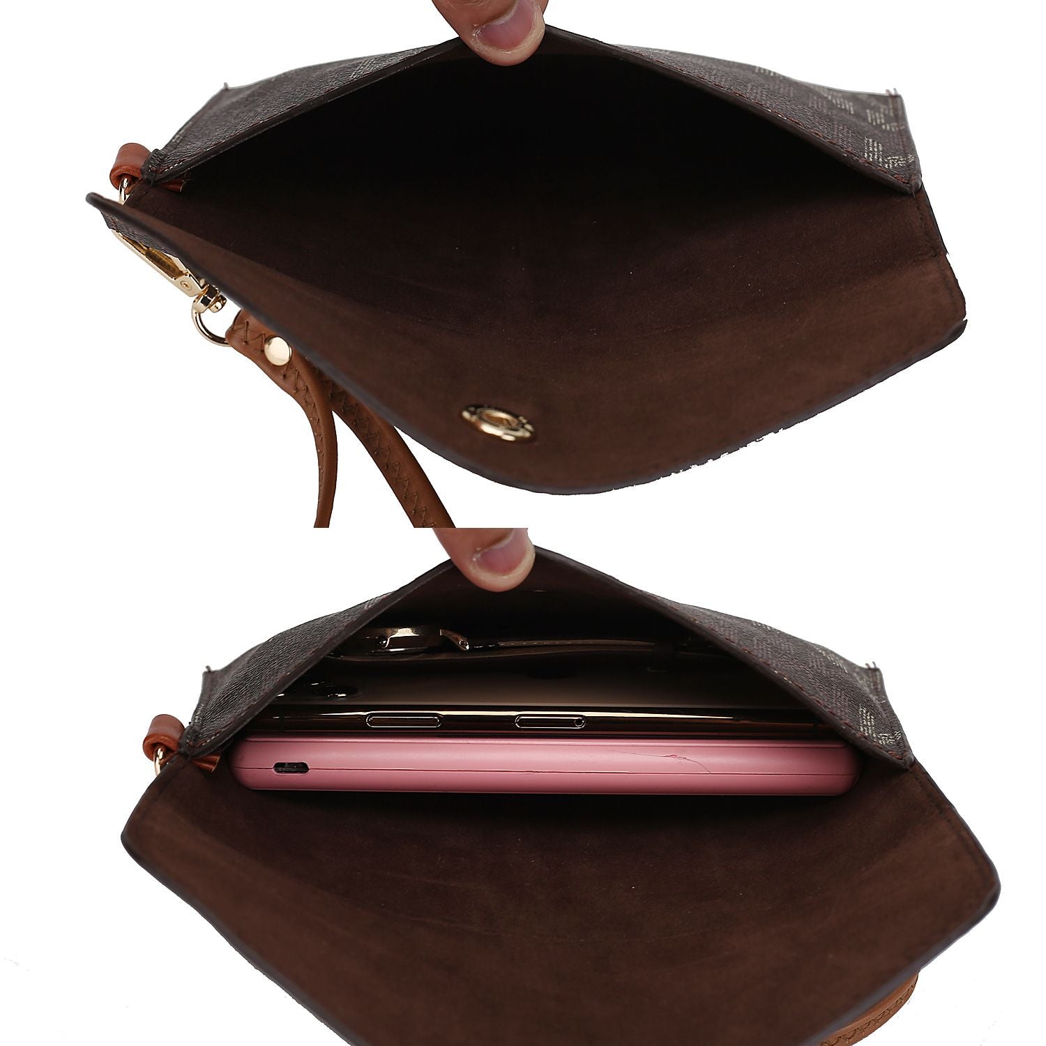 (brown)Alexy M Signature 4pc Tote Set by Mia k - BagNook