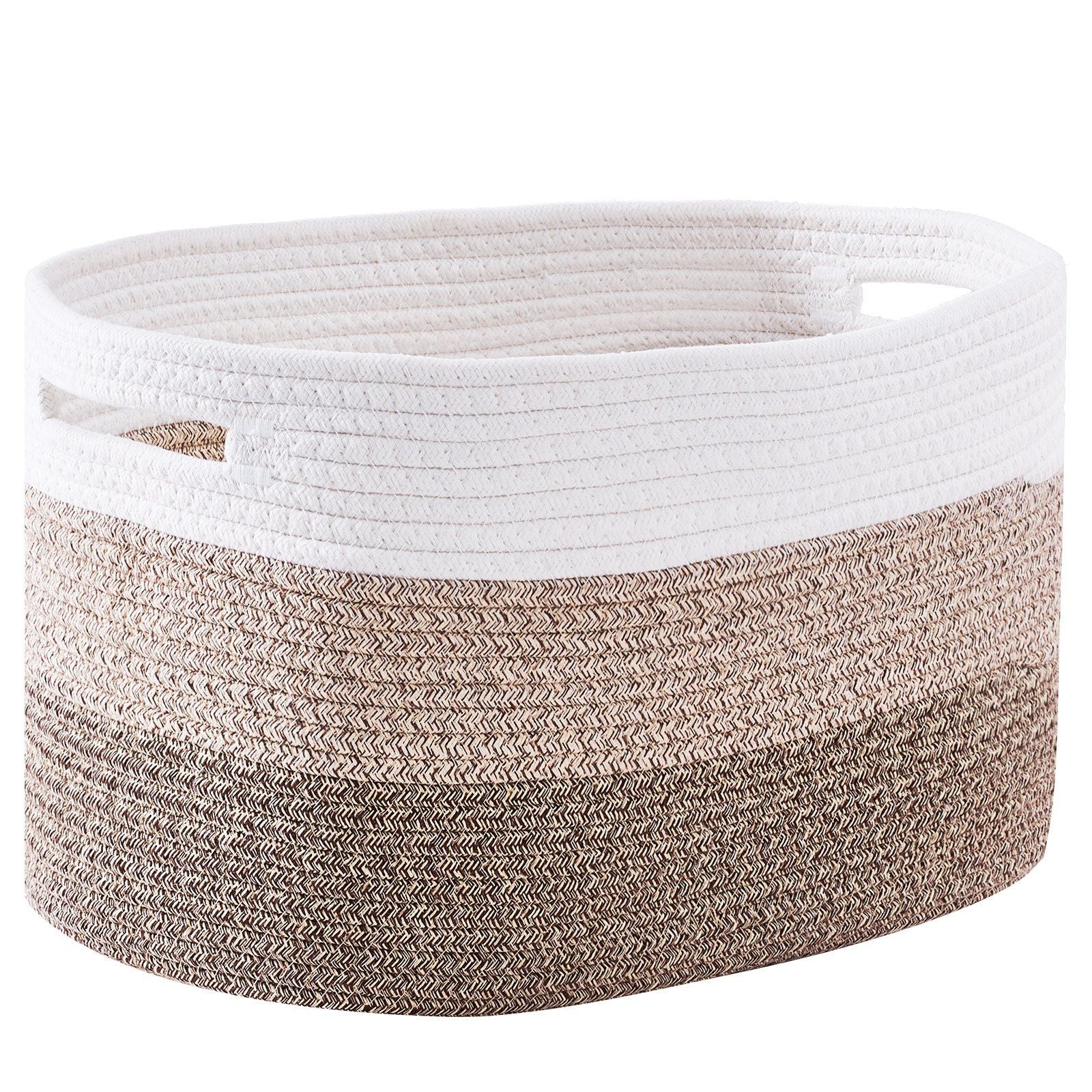 VEVOR Cotton Rope Storage Basket 3 Pack (15 x 10 x 9 in) 5.8 gallon - BagNook