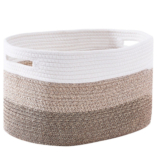 VEVOR Cotton Rope Storage Basket 3 Pack (15 x 10 x 9 in) 5.8 gallon - BagNook