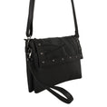 Load image into Gallery viewer, Mel Black Leather Convertible Crossbody - BagNook
