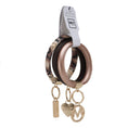 Load image into Gallery viewer, (coffee-gold-beige)Jasmine Bangle Wristlet Keychain set by Mia K - BagNook

