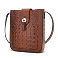 Load image into Gallery viewer, (cognac)Molly Crossbody Phone Bag w/Snap Closure by Mia K - BagNook
