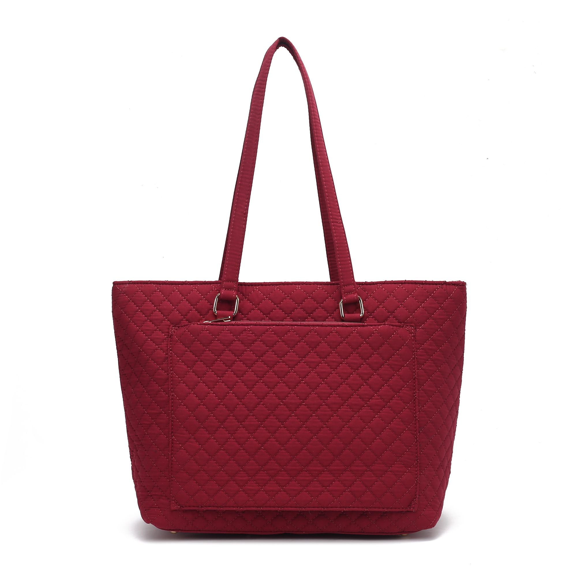 (wine) Quilted Cotton Women Tote - bagNook