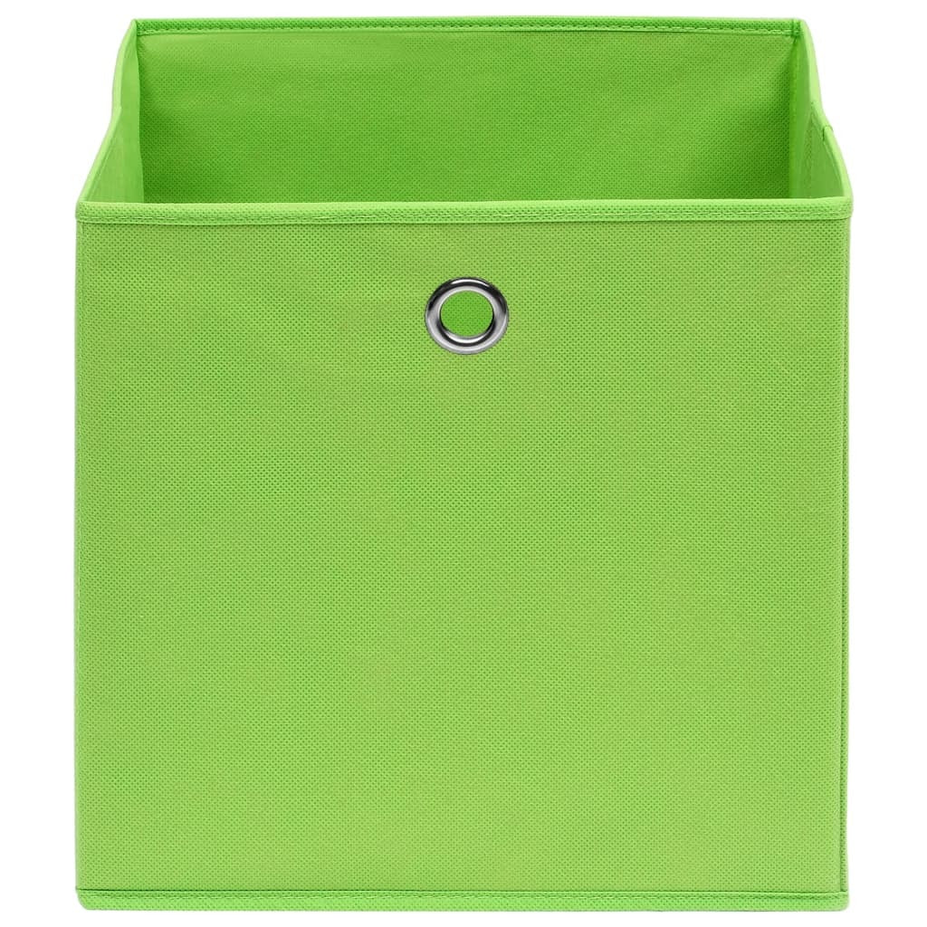 Storage Boxes 4pc 12.6"x12.6"x12.6" Fabric - Green - BagNook