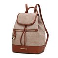 Load image into Gallery viewer, (cognac)Porsha Vegan Leather Daypack by Mia K - BagNook
